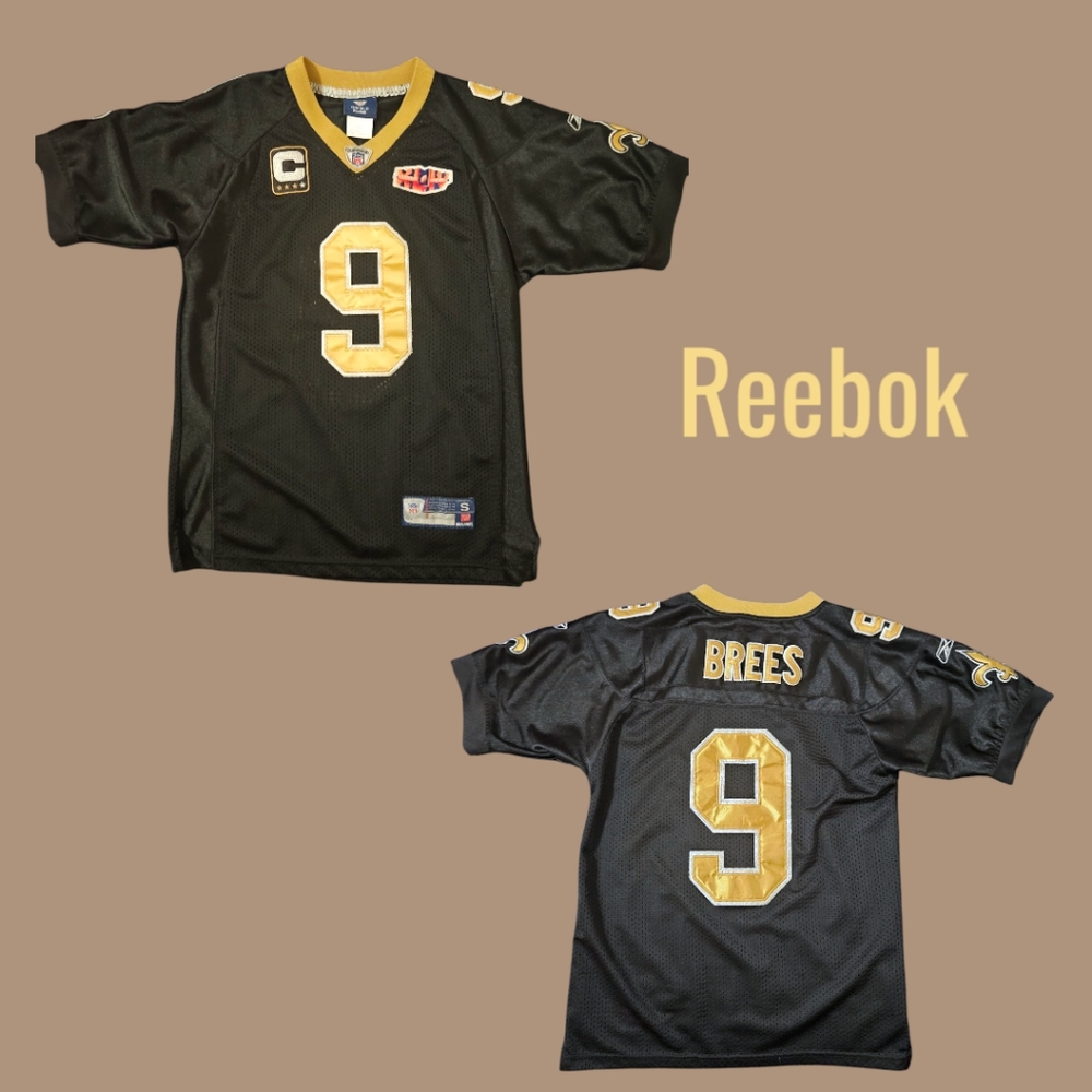 Reebok NFL Saints Onfield Superbowl Cap #9 Brees Jersey